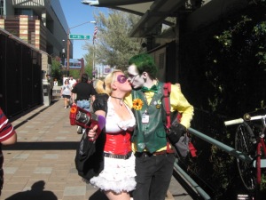The Joker was looking better than he has for years and his Harley Quinn seemed pretty happy about it too.